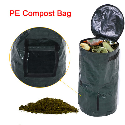 

2 Sizes Organic Waste Kitchen Garden Yard Compost Bag Environmental PE Cloth Planter Organic Compost Bag Organic Waste Bag