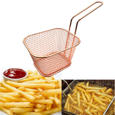 

Siaonvr Electroplate Stainless Steel Mini Frying Net Square Block Mesh Kitchen Tools