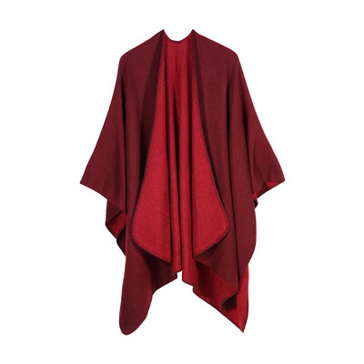 

Roseonmyhand Women Winter Knitted Cashmere Poncho Capes Shawl Cardigans Sweater Coat
