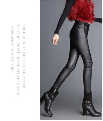 

Velvet outer wear high-waisted leggings for autumn&winter day thickening thin trousers trousers boots&trousers for women