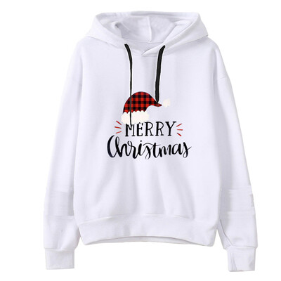 

Tailored Women Long Sleeves Christmas Letter Print Hoodie Sweatershirt Tops Blouse