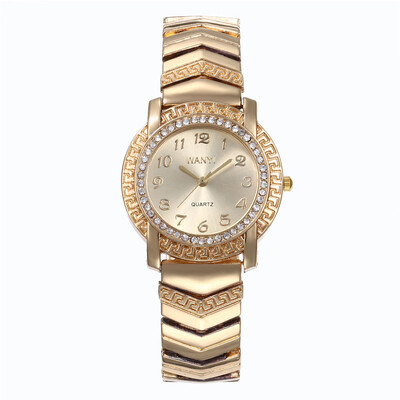 

New luxury ladies full diamond alloy set watch fashion stainless steel quartz wrist bracelet watch female models