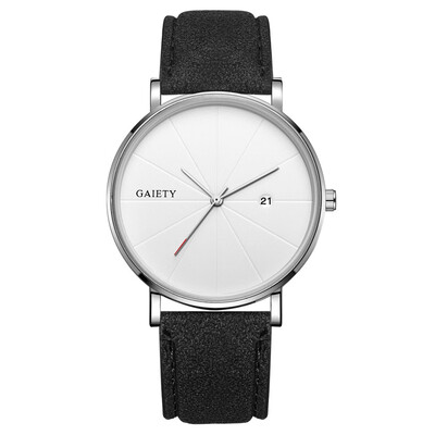 

〖Follure〗Fashion Simple Simple Casual Calendar Business Leather With Strap Mens Watch