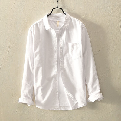 

Mens shirt Lapel Oxford leisure shirt autumn winter top