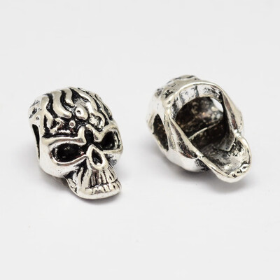 

Skull Alloy European Beads Large Hole Beads Antique Silver 13x85x85mm Hole 38mm