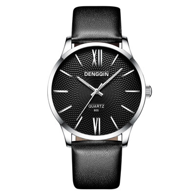 

Gobestart Luxury Quartz Sport Military Stainless Steel Dial Leather Band Wrist Watch