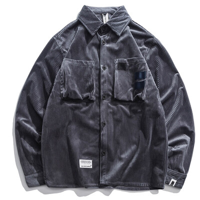 

Toponeto Mens Causal Long Sleeve Jacket Loose Coat Buttons Chest Pocket Outdoor Tops