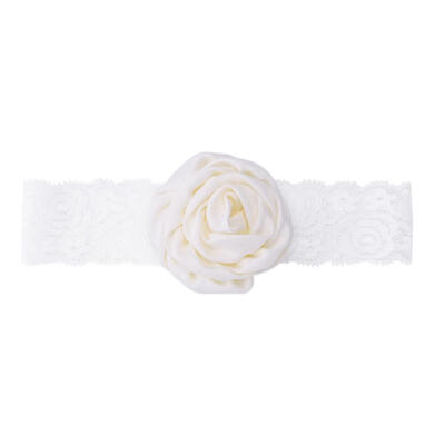 

Baby Girls Rose Flower Lace Headbands Newborn Infant Party Elastic Hairband