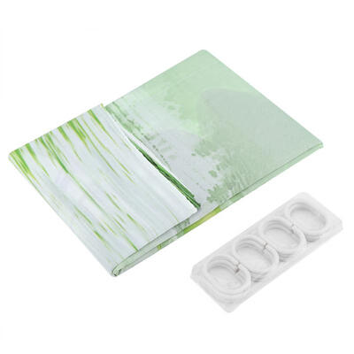 

Greensen Bamboo Pattern Waterproof Polyester Shower Bath Curtain with 12 Hooks