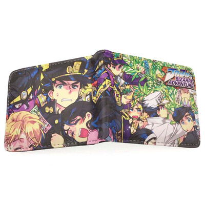 

Christ For Givek JoJos Bizarre Adventure Wallet Coin Bag Multifunctional Leather Bifold Purse Cartoon Printing