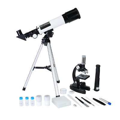 

2 in 1 Educational Kit Microscope&Telescope Set for Children Science Scientific Set with All Accessories Gift for Kids