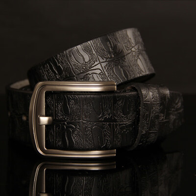 

Trend New Printing Belt Imitation Leather Mens belt Fashion Casual Pin Buckle Mens Leather belt Wide belt Luxury belt