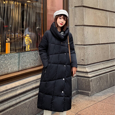 

Tailored Women Winter Warm Coat Hooded Thick Warm Loose Jacket Long Overcoat