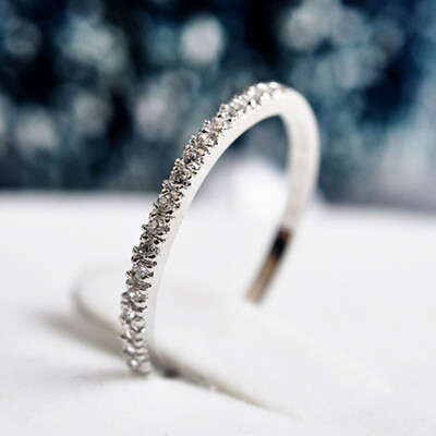 

Rings Supplies Simulated New Ring Beauty Design Women Feeling Girl Silver Style