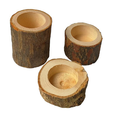 

New Pillar Design Tealight Candlestick Wooden Candle Holder Mini Flower Pot Home Garden Decoration