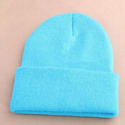 

Fashion Men\s Women Solid Color Beanie Knitted Hip-Hop Winter Warm Dance Hat