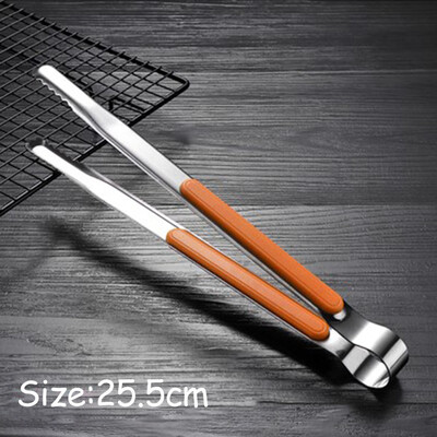 

Anti-Scalding Plastic Handle Bbq Grill Accessories Stainless Steel Bread Clip Barbecue Tongs Kitchen Tools