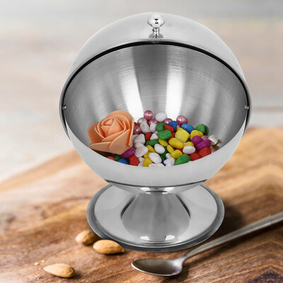 

Greensen Stainless Steel Spherical Seasoning Bottle Restaurant Kitchen Spice Storage Container Bowl