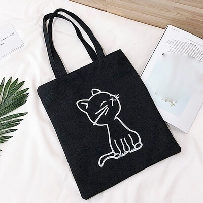 

Tailored Female Shopping Bag Cartoon Shoulder Bag Student Out Large Capacity Canvas Bag