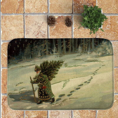 

Gobestart Merry Christmas Welcome Doormats Indoor Home Carpets Decor 40x60CM