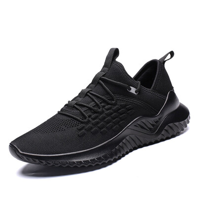 

Autumn mens casual sports wild trend flying woven breathable mens shoes running shoes student net shoes manufacturers