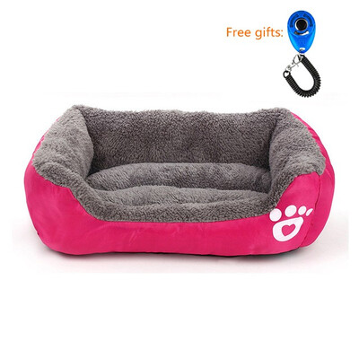 

6 Colors Paw Pet Sofa Dog Beds Waterproof Bottom Soft Fleece Warm Cat Bed House Nest Dog Baskets Fall&Winter Warm Kennel For C