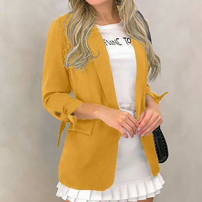 

Womens Blazer Slim Fit Lady Long Sleeve Cardigan Suit Office Jacket Coat Outwear