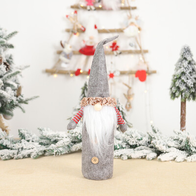 

Gobestart Merry Christmas Santa Wine Bottle Bag Cover Xmas Festival Party Table Decor Gift