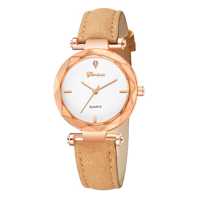 

High Quality Women Watches Geneva Irregular Dial Ladies Quartz Wristwatch Casual Leather Strap Clock Gift Relogio Feminino