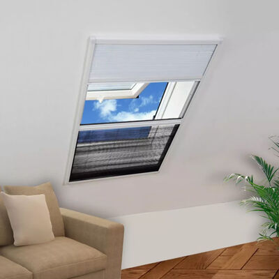 

Plisse Insect Screen for Window Aluminum 315"x472" with Shade