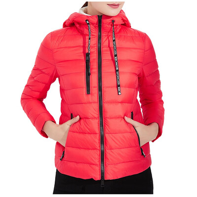 

Toponeto Women Casual Light Outerwear Solid Hooded Zippers Pocket Coat Down Jackets