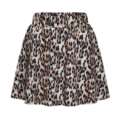 

Roseonmyhand Fashion Party Cocktail Summer Women Leopard Printed Skirt High Waist Midi Skirt