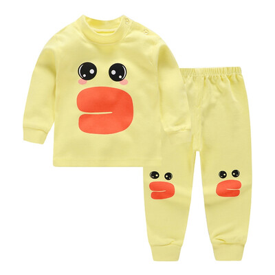 

Baby Kids Boys Girls Cartoon Animal Print Outfits Set Long Sleeve Blouse TopsPants Sleepwear Pajamas