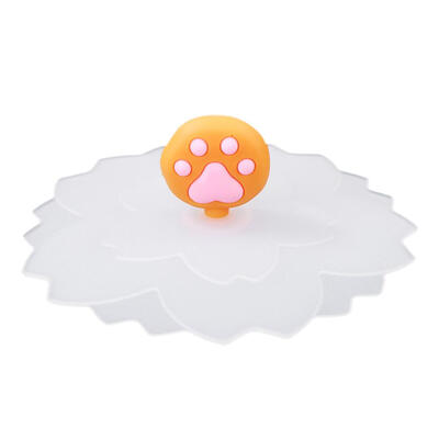 

Heat Resistant Transparent Cherry Blossom Creative Cartoon Silicone Cup Cap