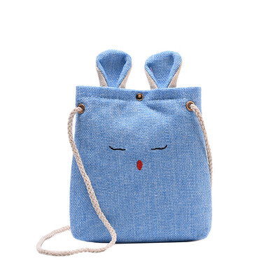 

Cute Cat Ears Crossbody Bag Women Burlap Small Shoulder Bags Lovely Messenger Bag Bolsos Mujer T10