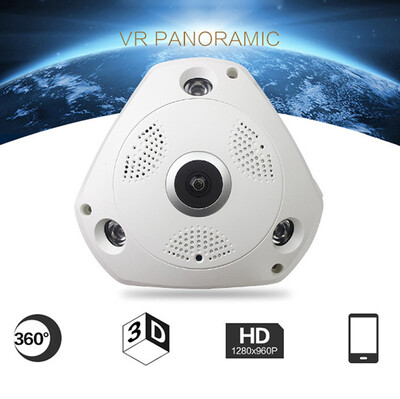 

〖Follure〗360degree Panoramic 960P Hidden IR Camera Light Bulb Wifi FishEye CCTV Security