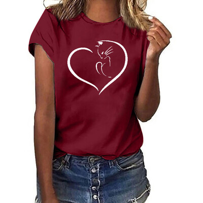 

Starmoon Women Girls Plus Size Print Shirt Short Sleeve T Shirt Blouse Tops
