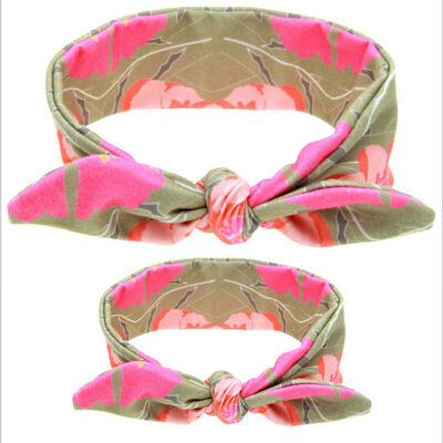 

2pcs Women Kids Baby Girl Elastic Knotted Turban Hair Band Headband Headwear