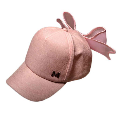 

New Arrival Hat Female Summer Korean Version Cap Warp Knitting Female Visor Ultra Meng Butterfly Knot Cap
