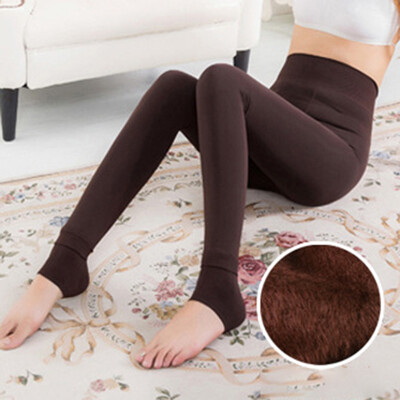 

Women Solid Fleece Lined Thermal Leggings Sexy Ladies Skinny Winter Warm Pants