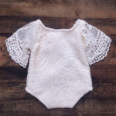 

Newborn Baby Girl Lace Floral Romper Bodysuit Jumpsuit Playsuit Outfits Sunsuit