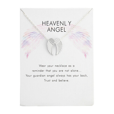 

Fashion Jewelry heavenly angel sliding angel wings necklace For Women