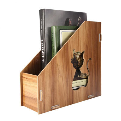 

Greensen Modern Hollow Out Cat DIY Office Display Rack Magazine File Organizer Desktop Document Sorter