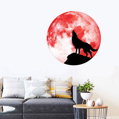 

〖Follure〗Creative Luminous Moon Wall Stickers Halloween Decoration Stickers Luminous Wolf