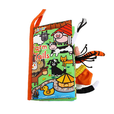 

Tailored Baby Kids Intelligence Development Cloth 3D Animal Tail Book Educational Toy