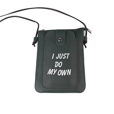 

Women Letter Print Mini Sling Pocket Crossbody Shoulder Bag Phone Holder Pouch