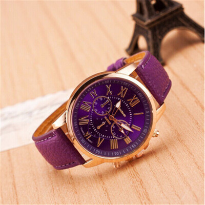 

Three-eye watch PU belt three-eye quartz watch hot sale double-faced womens watch Yiwu spot specials