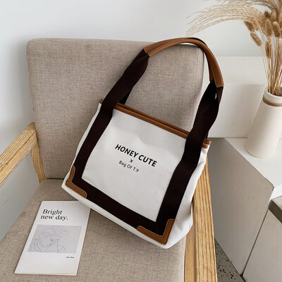 

Ins early autumn leisure bag simple canvas handbag new 2019 student tote bag ins shoulder bag
