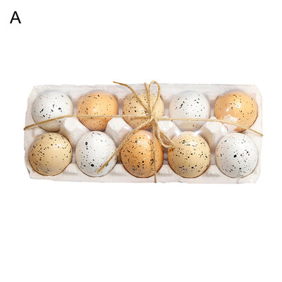 

10Pcs Colored Plastic Easter Egg Ornament Children Kids Toys Party Gift Decor