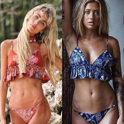 

Women Push-up Padded Bra Bandage Bikini Set Swimsuit Triangle Swimwear Bathing